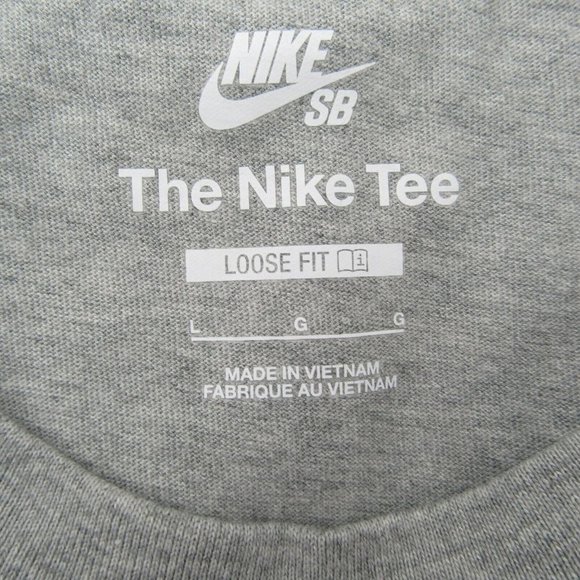 Nike SB Skate Long Sleeve Shirt Mens Size Large Grey Heather NEW - Picture 6 of 8